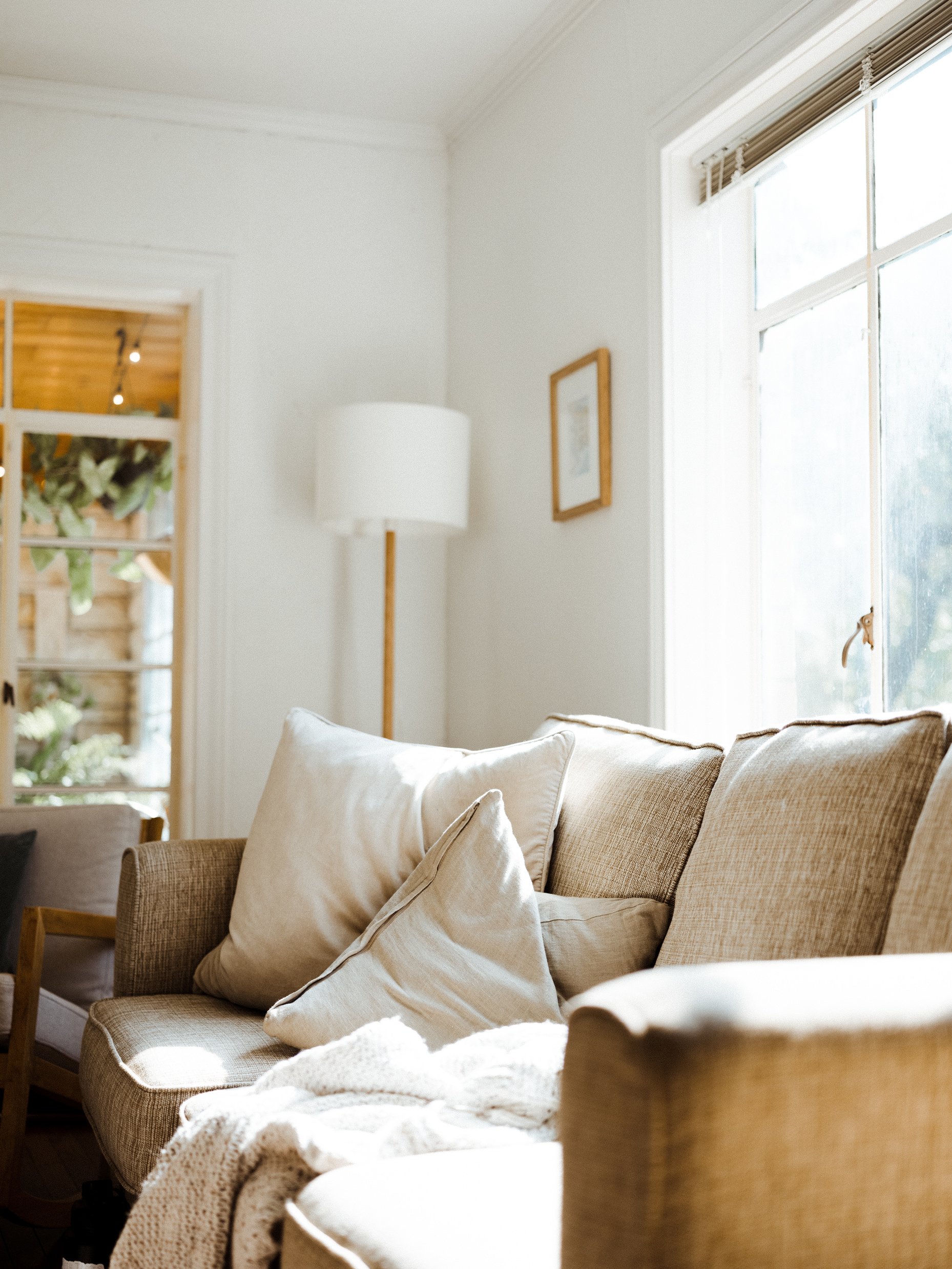 Cozy Couch in Bright Living Room